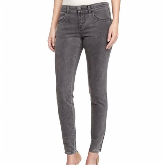 STELLA McCartney Gray Skinny Jeans Ankle Zip  Designer Size 31 - Picture 2 of 14